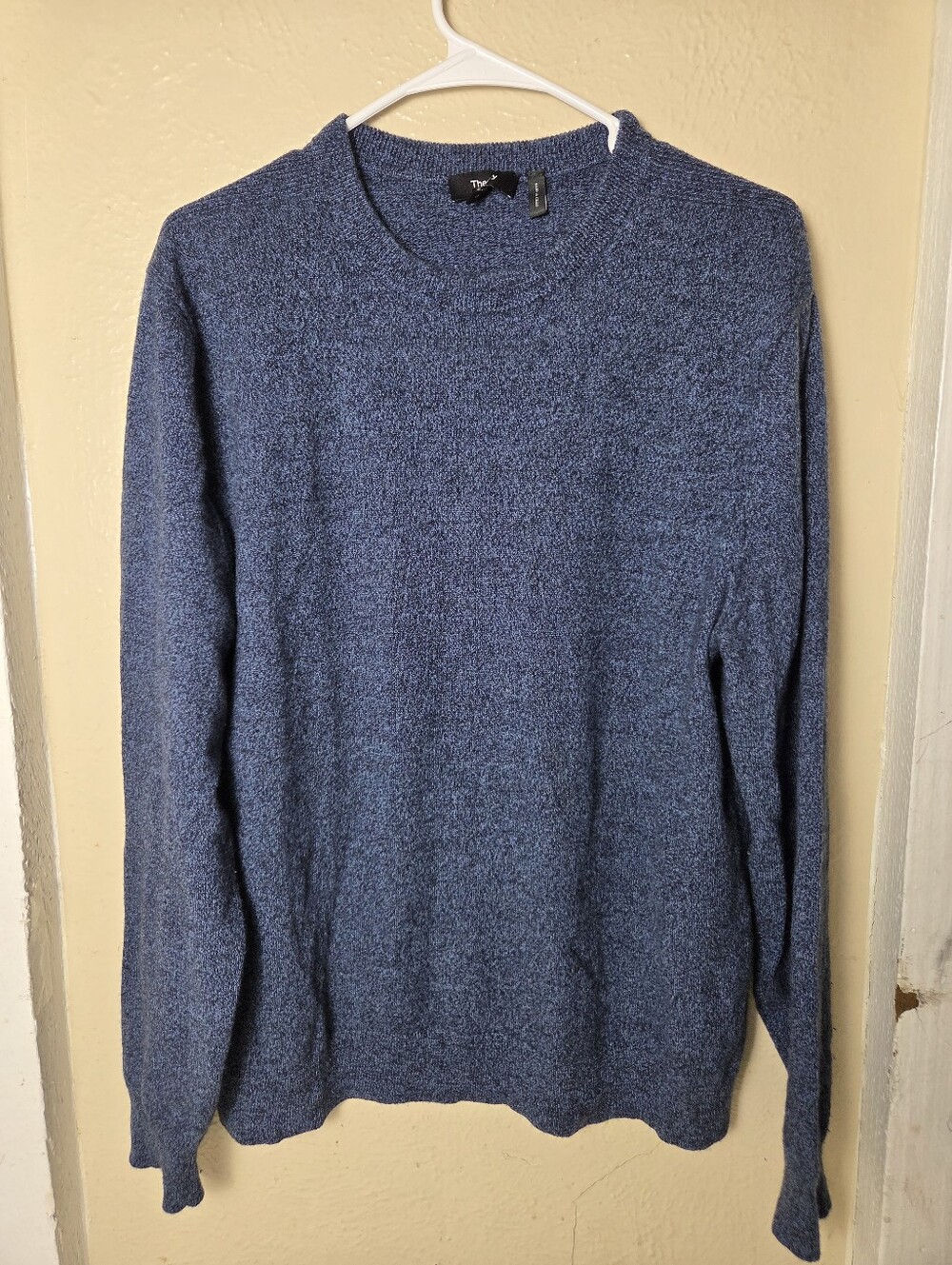 Theory Mens Cashmere Sweater Large Dark  Blue Crewneck Casual